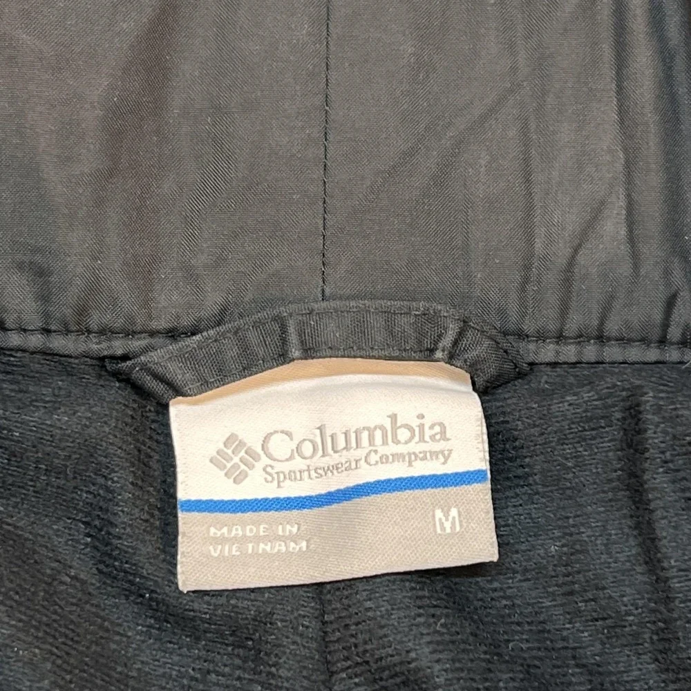 Columbia Snow Pants Mens Medium Black Insulated Ski Waterproof Zip Pockets